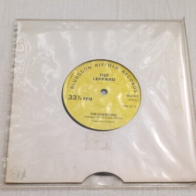 Def Leppard - The Overture Vinyl EP, Bludgeon Riffola MSB 001, 1980 7" Black