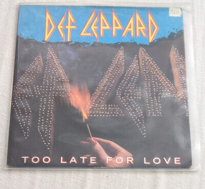 Def Leppard - Too Late For Love Vinyl Single, Vertigo VER 8, 1983 7" Black