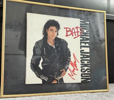 Michael Jackson Signed Bad Vinyl Album Autographed - Rare with COA