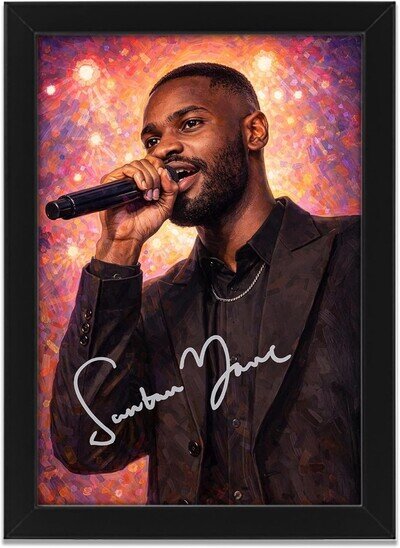Santan Dave Art Styled Signed Poster Print - Limited Edition Autograph Gift