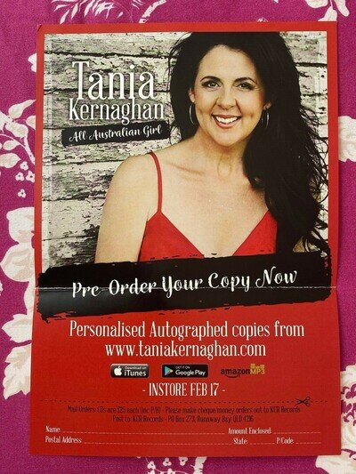 TANIA KERNAGHAN SIGNED AUTOGRAPHED 8.25 X 5.75 INCH FLYER - SIGNED TO MARK