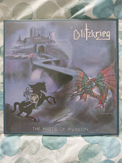 BLITZKREIG THE MISTS OF AVALON 12"DOUBLE SEA BLUE VINYL LP NEW&SEALED