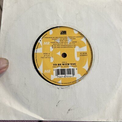 MR BIG - To Be With You 7” Vinyl Record VG+