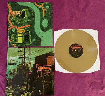 Origami Angel Somewhere City Gold Vinyl LP Emo Pop Punk Brand New Front Bottoms