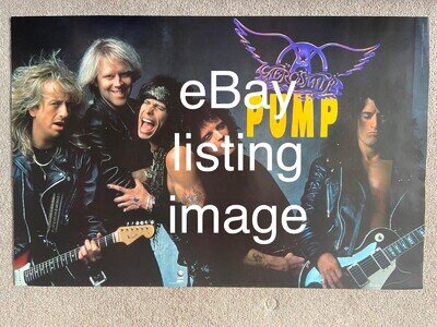 Aerosmith Pump Rare Geffen Records 1989 Promotional Only Poster 35" x 23" New