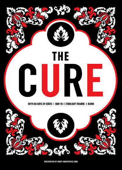 THE CURE - 65 DAYS OF STATIC - STARLIGHT THEATRE - KCMO CONCERT POSTER - A2