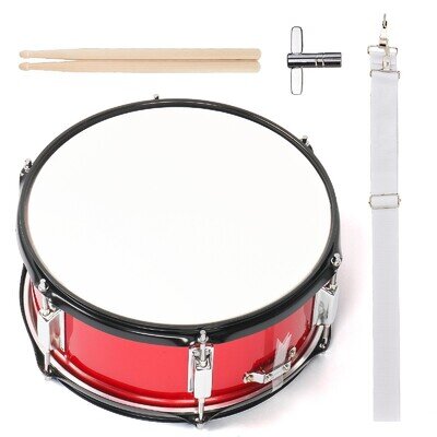 12 x 5 inch Snare Drum for Student Beginners with Drumsticks Shoulder Strap Key