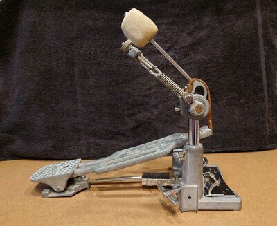 Vintage BASS DRUM PEDAL 50s 60s ROGERS Swiv-o-matic 395R Leather strap WORKING