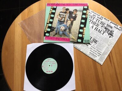 PETER & THE TEST TUBE BABIES Vinyl LP PISSED AND PROUD 1982 Punk Oi! Live