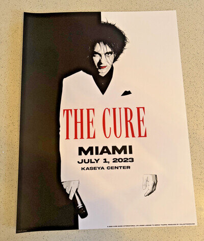 The Cure - Scarface - Miami 2023 Tour Poster - Official Merch - Robert Smith