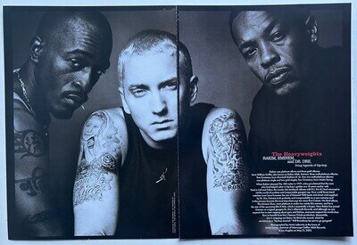 RAKIM, EMINEM & DR. DRE - 2002 2-page UK magazine poster