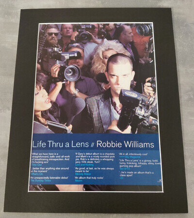 Robbie Williams Life Thru A Lens Promo Original Album Advert Mounted 14x11"