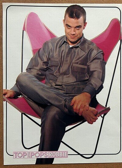 ROBBIE WILLIAMS ~ 1998 Full page UK magazine poster