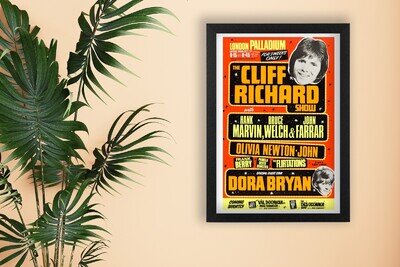 Framed The Cliff Richard Show Reproduction Concert Poster Print London Palladium