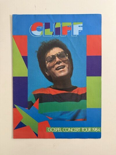 Cliff Richard Gospel Concert Tour 1984 Featuring a Topless Poster of Cliff