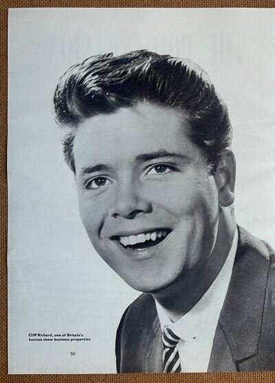 CLIFF RICHARD ~ 1962 Full page UK music annual poster