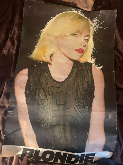 Rare Deborah Harry, Blondie Poster, Private Stock, UK, 1977 Original, Plus Bonus