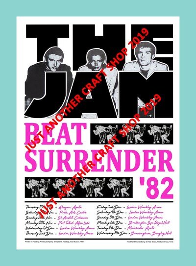 The Jam Poster Beat Surrender Tour 1982. A3 size - their Final Tour