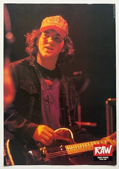 EDDIE VEDDER / PEARL JAM - Full page UK magazine poster