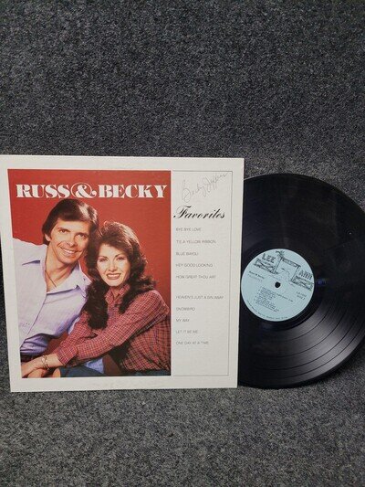 Vintage Russ & Becky Favorites 12" Black Vinyl LP Country Gospel Signed