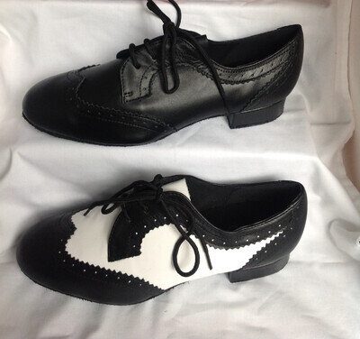 Mens White/Black or Black Jive, Ballroom, Salsa Dance Shoes - UK Sizes 6-12