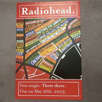 Radiohead There There Original Vintage UK Promotional Poster 2003 Near Mint