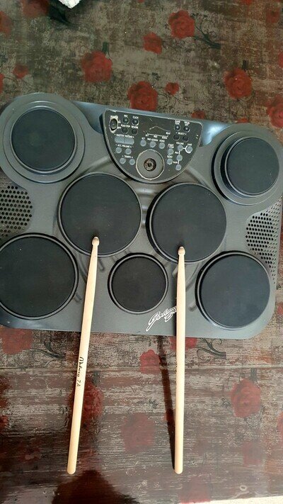 Gear4music DD305 Digital Drum Kit – 7 Pad Electronic Drums with Sticks