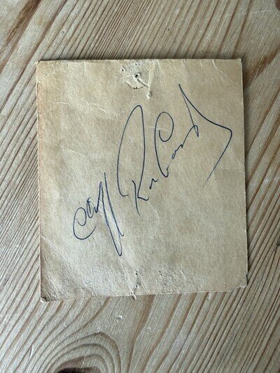 Cliff Richard Autograph Cica 1962