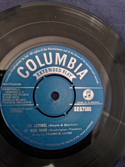 FRANKIE LAINE EP - Jezebel High noon Jealousy 7” Vinyl Record VG+ ebay uk