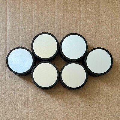 Set of 6x oversized silver control knobs - would suit JTM45 Valve amplifier