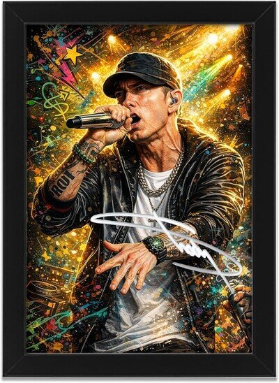 Eminem Signed Poster Print - Art Styled Limited Edition Autograph Gift