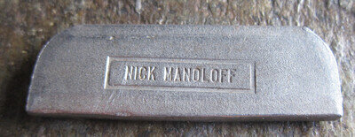 Vintage Nick Manoloff Student Tonebar Slide 3" Long Lapsteel Dobro Hawaiian