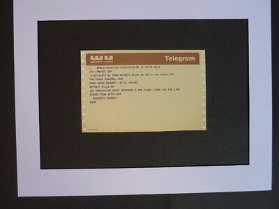 14x11 a4 Official Reproduction Frank sinatra poster telgram rosemary clooney