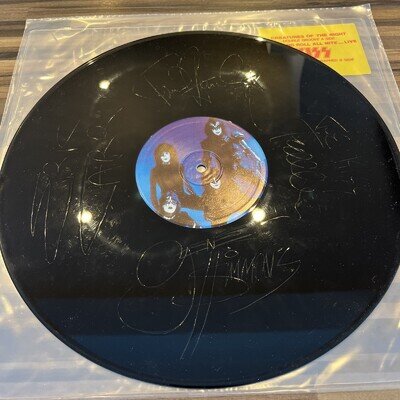 Personally Autographed Kiss Creatures of The Night Double Groove A Side Mint 12"