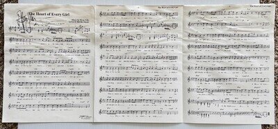 Elton John Bernie Taupin autographed Lyrics for The Heart of Every Girl