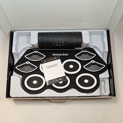 KONIX W562 Electronic Drum Set Roll Up Pad Drum Kit Needs Power Lead For Spares