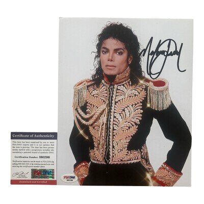 Michael Jackson Signed Photo Autograph PSA/DNA Certified COA Rare