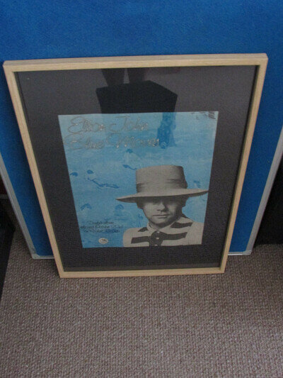 ELTON JOHN BLUE MOVES Framed 1976 Album Release Advert - Original Music Press