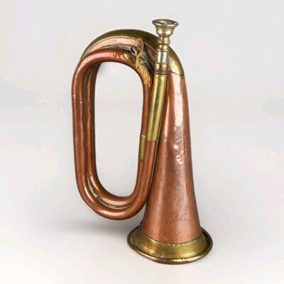 Vintage Military Bugle Mayers Harrison Manchester 1947 Copper Brass