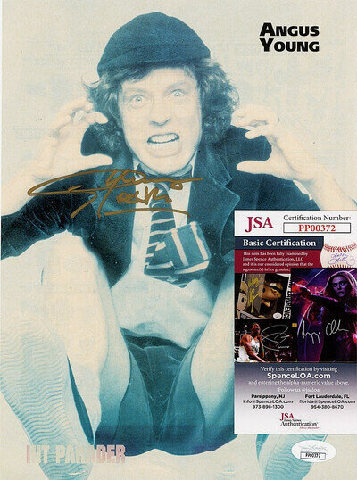 AC/DC -ANGUS YOUNG- JSA Signed/Autograph/Auto Vintage Rock Music Photo
