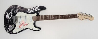 -AC/DC- BRIAN JOHNSON JSA Signed/Autograph/Auto Rock Music Electric Guitar