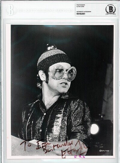 1970's -ELTON JOHN- BECKETT Signed/Autograph/Auto Vintage 8x10 Music Photo