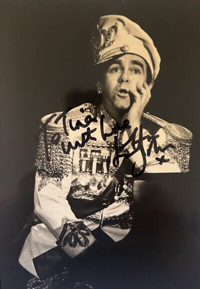 Elton John Signed 7 X5 Photo Hand Signed Autograph