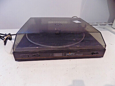Saisho PM101T Vintage Turntable Record Player Black Genuine Tested Working