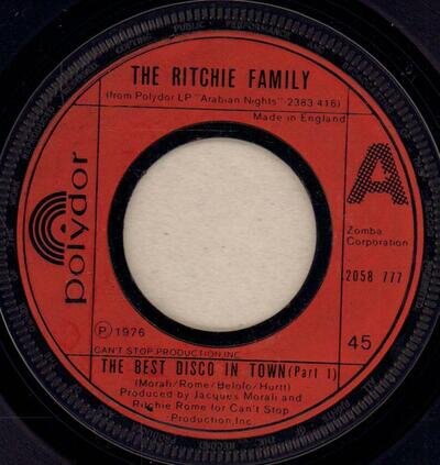 The Ritchie Family(7" Vinyl)The Best Disco In Town-Polydor-2058 777-65-VG/VG