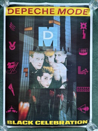 Depeche Mode Black Celebration Original Vintage Poster 86x61cm