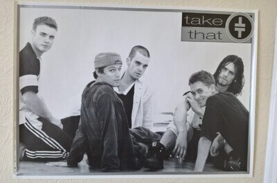 TAKE THAT original POSTER Official UK vintage 1994 Silver and black 70cm x 50cm