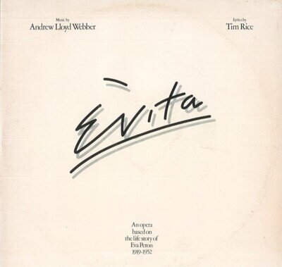 Andrew Lloyd Webber And Tim Rice - Evita Vinyl (1976) 2 Vinyl Set