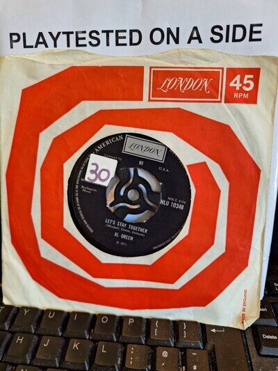 AL GREEN LETS STAY TOGETHER LONDON UK VG 7" VINYL 45 SINGLE SOUL RECORD