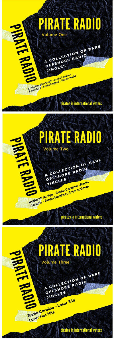 Pirate Offshore Radio Jingles Caroline London etc Studio Quality Vols 1,2 & 3